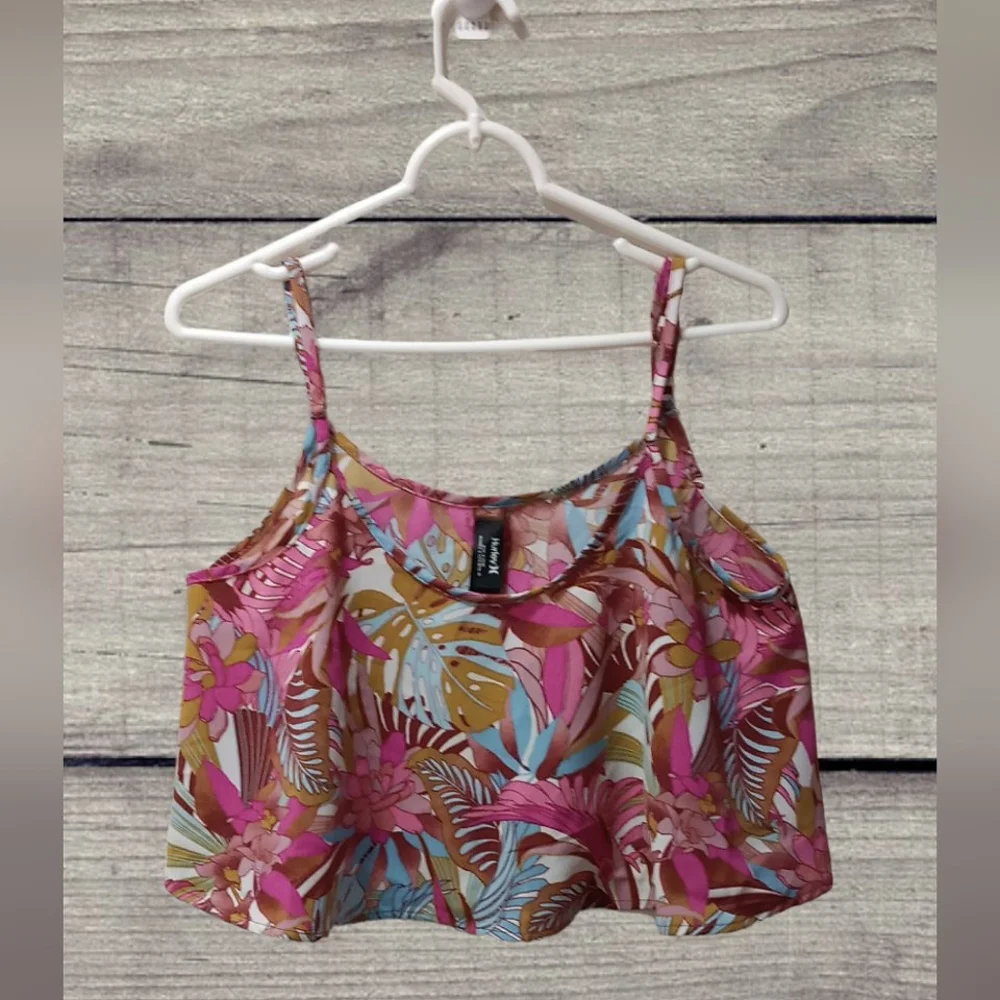 - HURLEY FLORAL CROP TOP XL - Picture 2 of 4